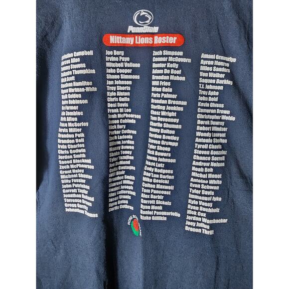 2017 ROSE BOWL + PENN STATE Blue All Players Listed Sequon Barkley T-Shirt SZ XL - Picture 6 of 12